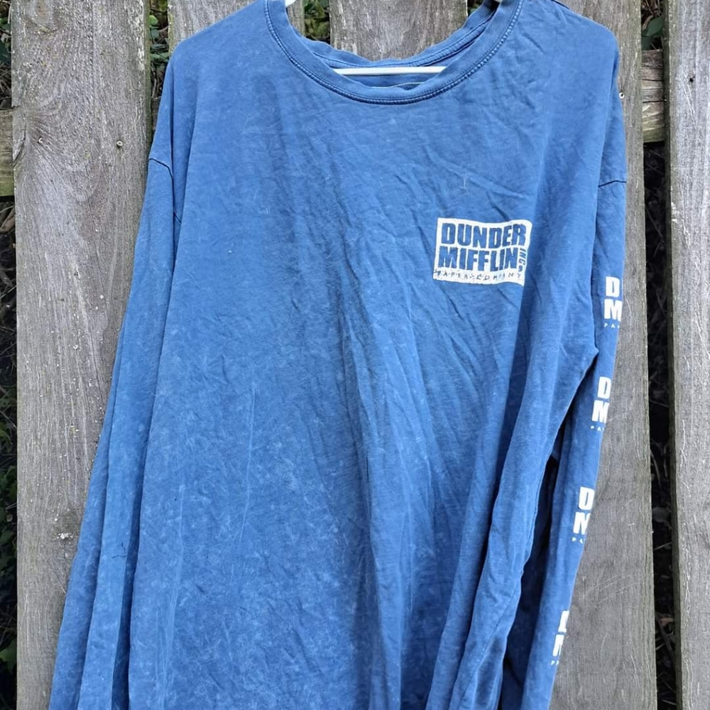 Men's Blue Dunder Mifflin Long Sleeve Tee XL